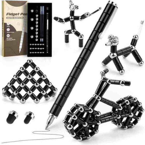 Magnetic decompression pen, decompression magnetic toy pen, suitable for adults, children, and teenagers as a stress relief gift, a novel toy for boys aged 10, 11, 12, 13, and 14